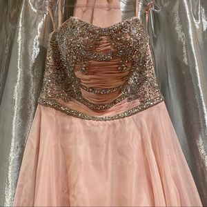 Rhinestone detailed evening gown